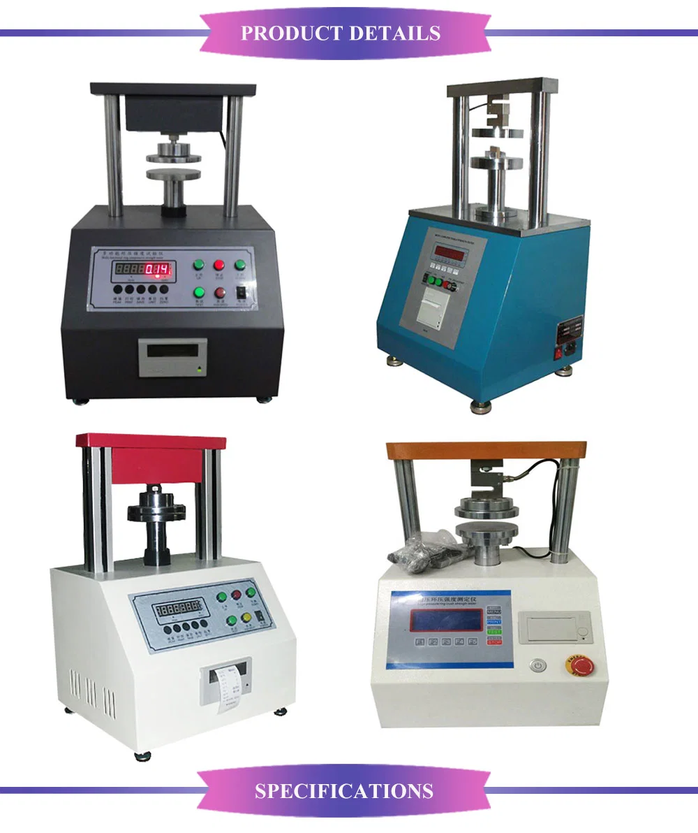 China Test Equipment Corrugated Paper Board Edge Crush Testing Machine